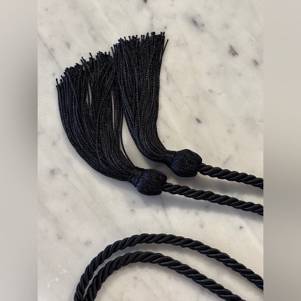 Black Tassel Rope Belt - image 4